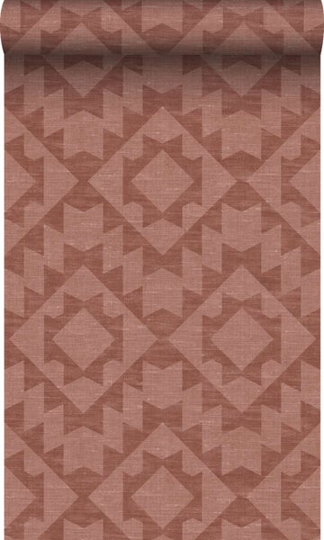 Vliestapete mit geometrischem Rautenmuster in Textiloptik