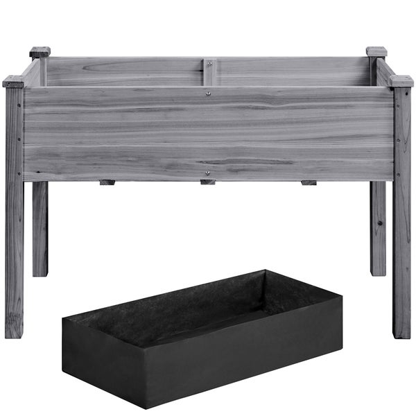 Hochbeet aus Holz mit Pflanzkasten