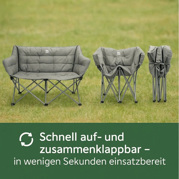 Big Bear Faltsessel und Faltbank in verschiedenen Ausführungen