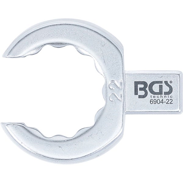 BGS Einsteck-Ringschlüssel offen 22 mm Aufnahme 9 x 12 mm - 6904-22
