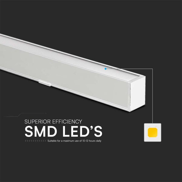 V-TAC VT-7-44-W - Lineares Licht - Samsung - IP20 - Weißes Gehäuse - 40 Watt - 3400 Lumen - 3IN1 -