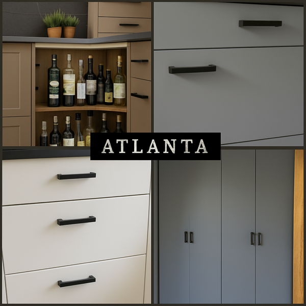 Möbelgriff Stangengriff Atlanta Lochabstand 128 mm Schwarz