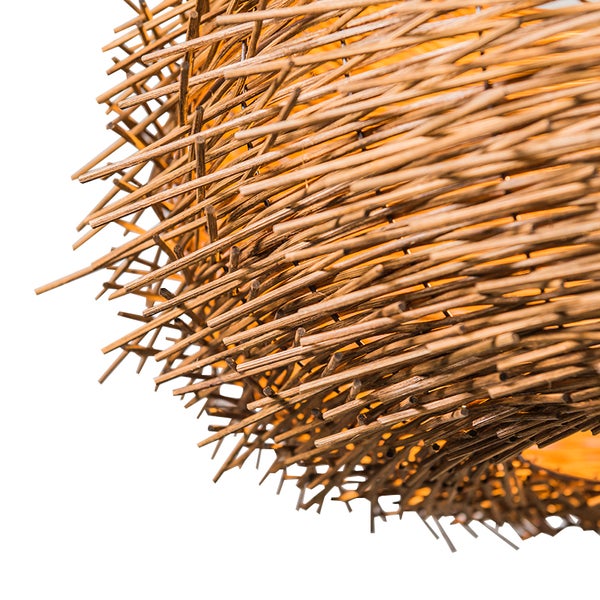 Korbgeflecht Lampe Nahaufnahme