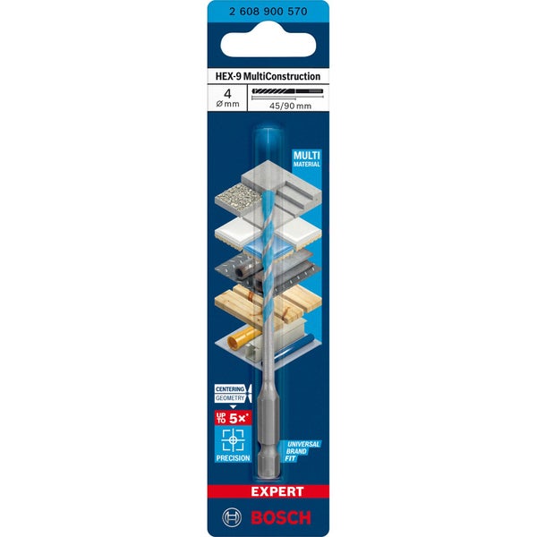 Bosch Expert HEX-9 MultiConstruction Bohrer 4 x 45 x 90 mm - 2608900570