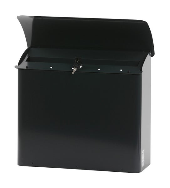 PROREGAL Feuergeprüfter Wandbriefkasten Aus Metall HxBxT 42 x 41,5 x 16 cm Einwurföffnung 37,5 x 3 cm Anthrazit