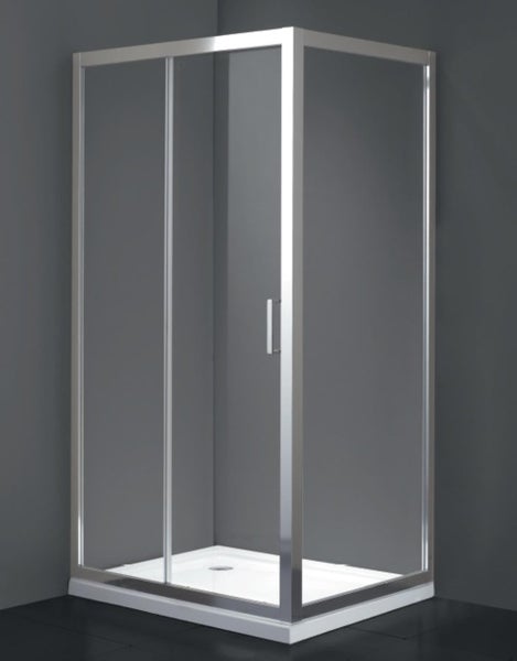 Duschkabine mit Schiebetür und Duschwanne