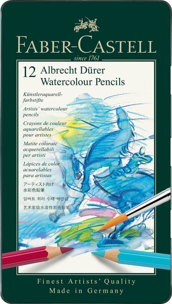 Faber-Castell Albrecht Dürer Aquarellstifte im 12er Set in Metallbox