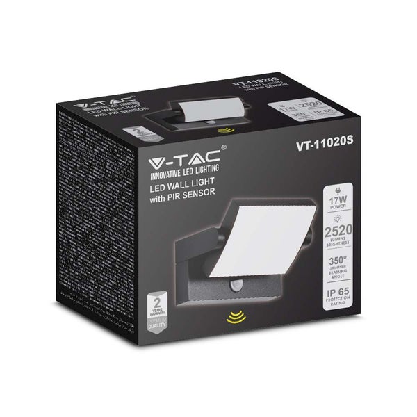 Verpackung einer V-Tac LED-Wandleuchte mit Bewegungssensor
