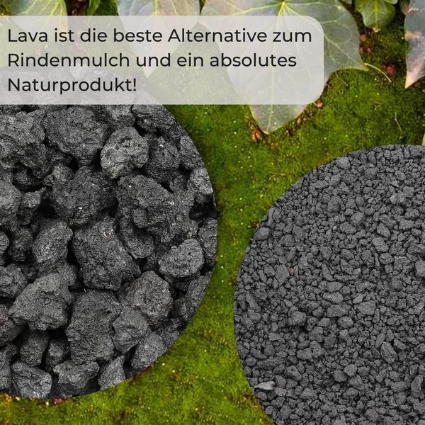 Lavastein Lavagranulat Grill Pflanzen Lavamulch für Garten Anthrazit 20L 8-16 mm Aquarium Filtermaterial Lava Vulkanstein Lavakies