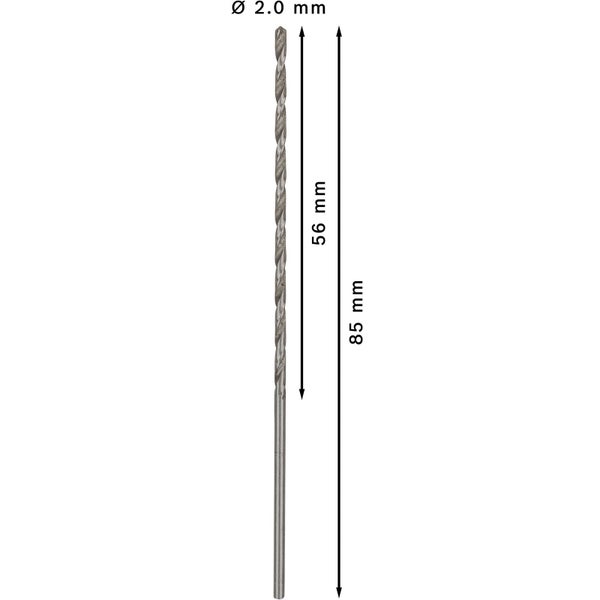 Metallbohrer mit 2.0 Millimeter Durchmesser