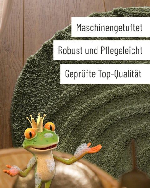 Maschinengetuftete, robuste und pflegeleichte Badematte in geprüfter Top-Qualität.