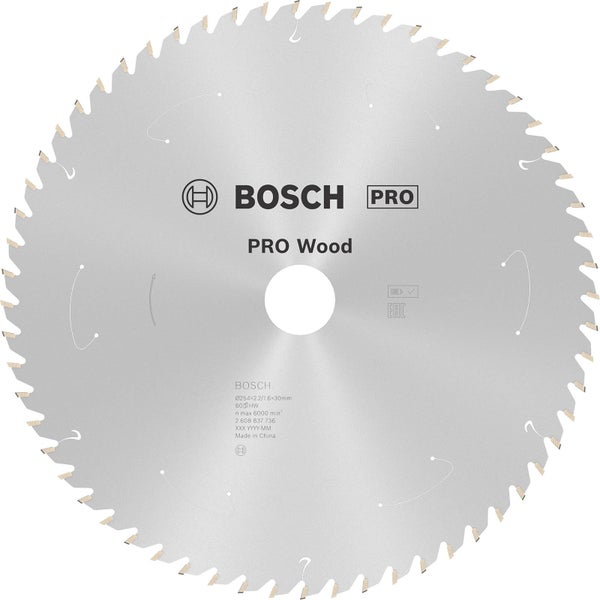 Bosch PRO Wood cordless Blatt für Kreissägen 254 x 2,2 x 30 mm - 2608837736