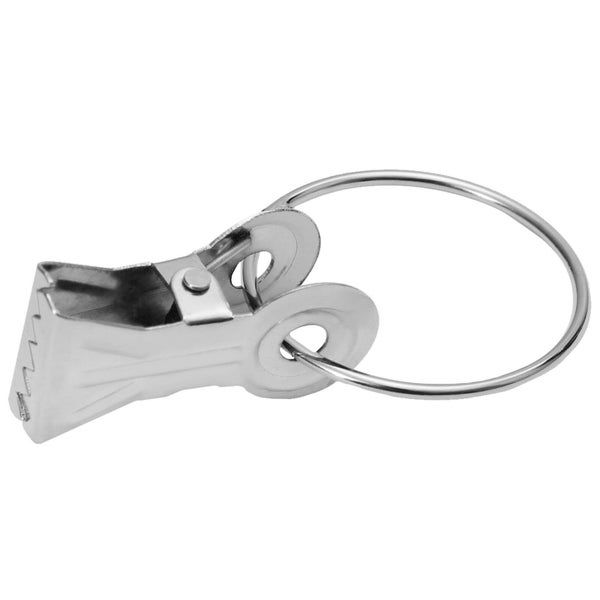 Gardinenclip mit Ring aus Metall zur Befestigung von Vorhängen und Gardinen