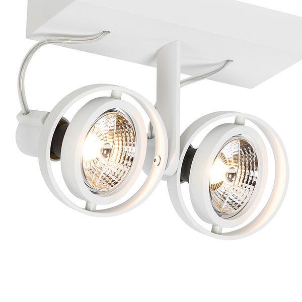 Weiße Deckenleuchte mit zwei Strahlern