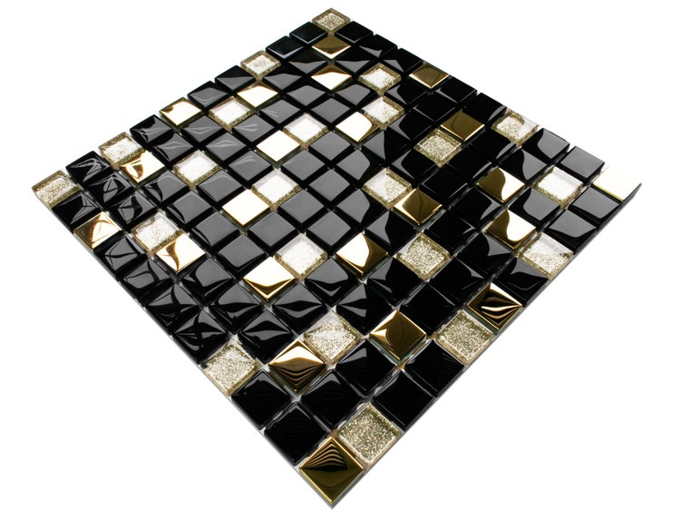 Glasmosaik auf Netz für Bad und Küche 30cm x 30cm  - Monte Carlo
