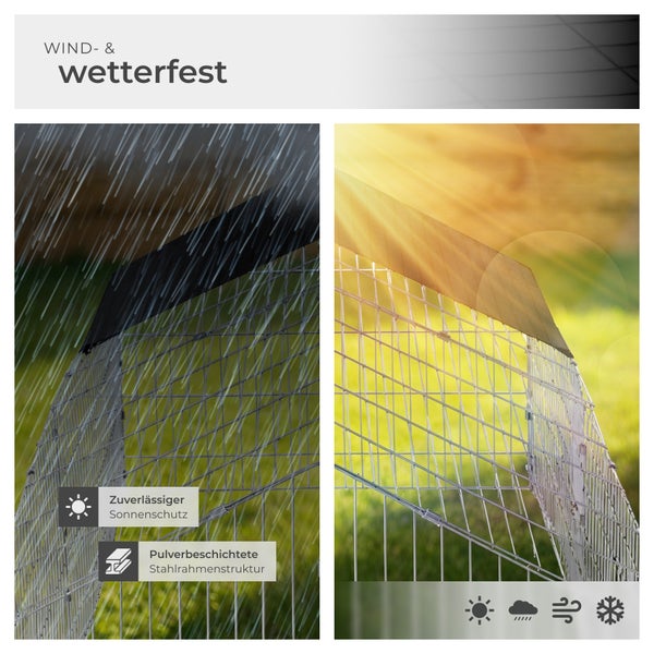 Kleintierstall mit Sonnenschutz von Tectake Pets