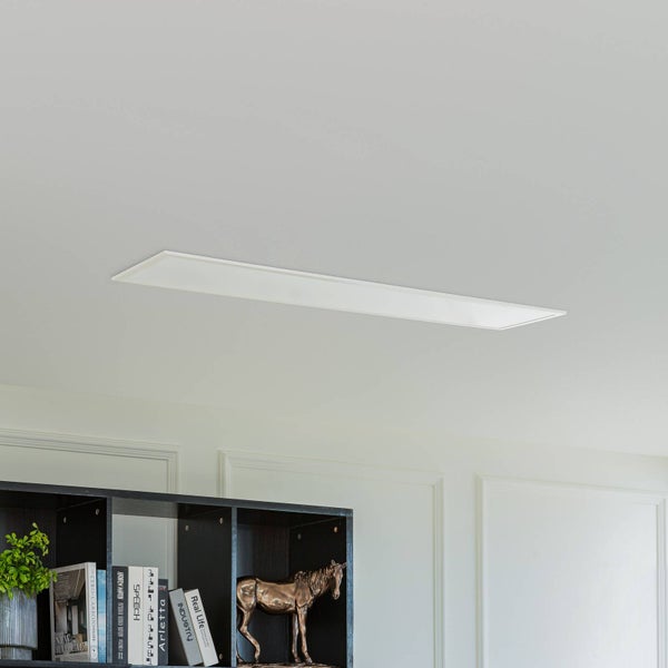 Lindby LED Panel Kenma dimmbar mit Leselampe (Modern) in Weiß (1 flammig, ) - Bürolampe Deckenlampe Deckenleuchte Lampe Wohnzimmerleuchte