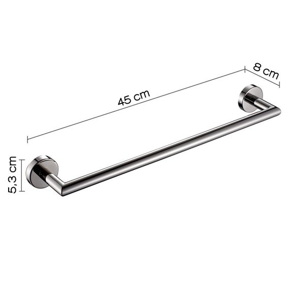 Badetuchhalter 45cm Edelstahl, verchromt und poliert | Loto
