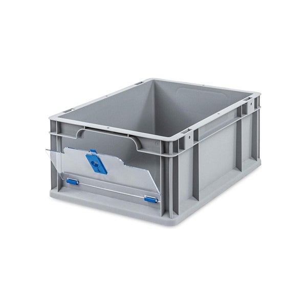PROREGAL SparSet 5x Eurobox NextGen Insight Cover HxBxT 17 x 30 x 40 16 Liter Niedrig/Blau Eurobehälter Transportbox