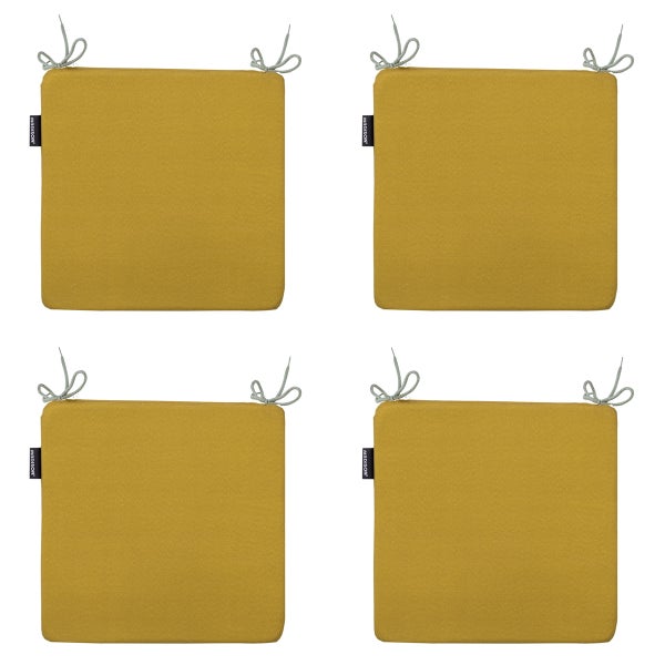 Sitzkissen Panama senf - Ca. 40x40 cm - 4er-Set