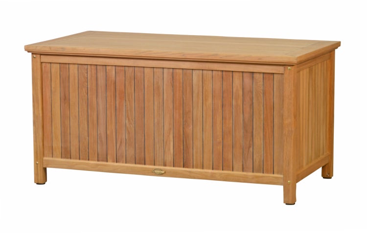 Teak Kissentruhe Gartentruhe für Polster und Auflagen 136 x 73 cm premium