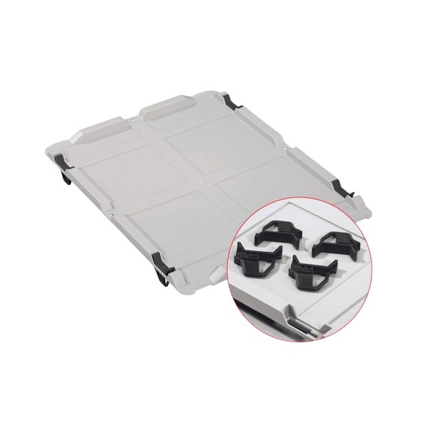 PROREGAL SuperSparSet 10x Eurobox NextGen Color mit Auflagedeckel und Schiebeschnappverschlüsse, HxBxT 17x30x40cm, 16 Liter, Grau, Griffe schwarz offen, Eurobehälter, Transportbox, Transportbehälter, Stapelbehälter