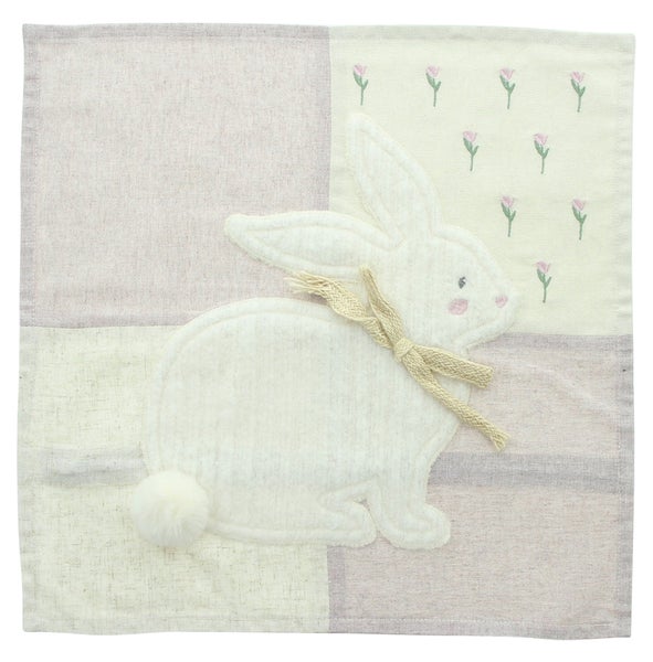 FRANK FLECHTWAREN|Deko-Kissenhülle Kuschelhase, 45 x 45 cm, POLYESTER