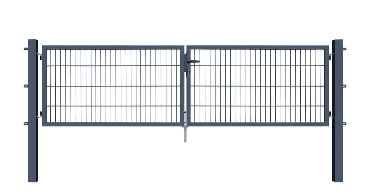 Doppeltor Gartentor mit Stabmattenfüllung