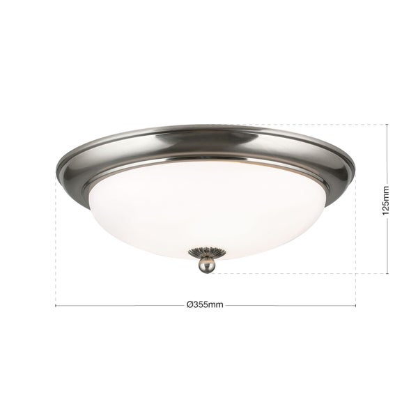 Deckenleuchte Jugendstil 35 cm silber