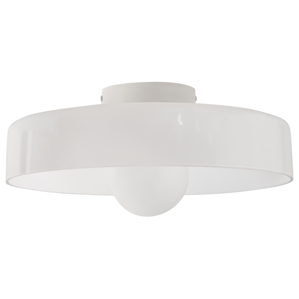 Weiße Deckenleuchte mit Lampenschirm