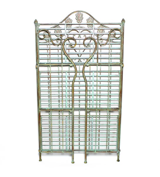 FRANK FLECHTWAREN | Regal Pfauenauge, METALL, 59 x 30 x 105 cm, einfacher Klappaufbau