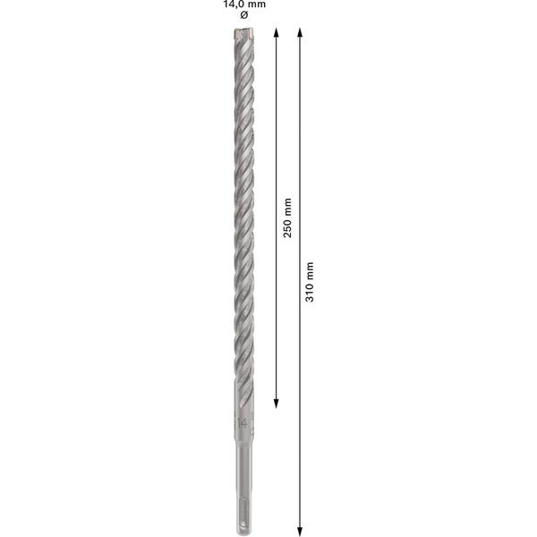 Bosch Pro SDS Plus-5X Hammerbohrer, 14 Millimeter Durchmesser