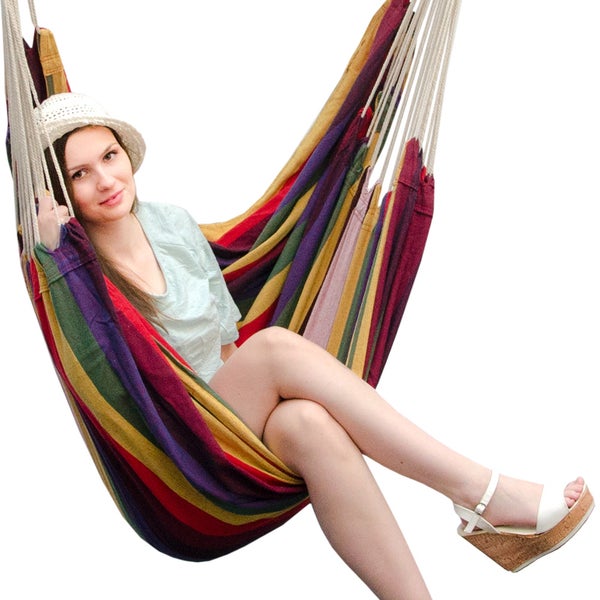 Hängesessel Relaxsessel 190x140cm bis 150kg Regenbogenfarben