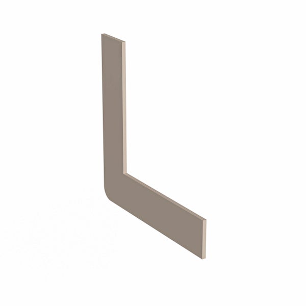 Winkelleiste in L-Form für Wand- und Bodenabschlüsse.