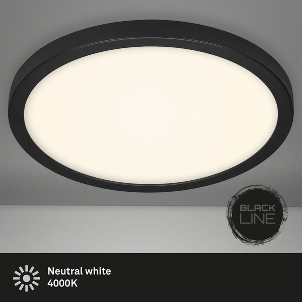 LED Deckenleuchte Deckenlampe 24,5 W Schwarz-Weiß 4000K Ø 40,5cm Briloner