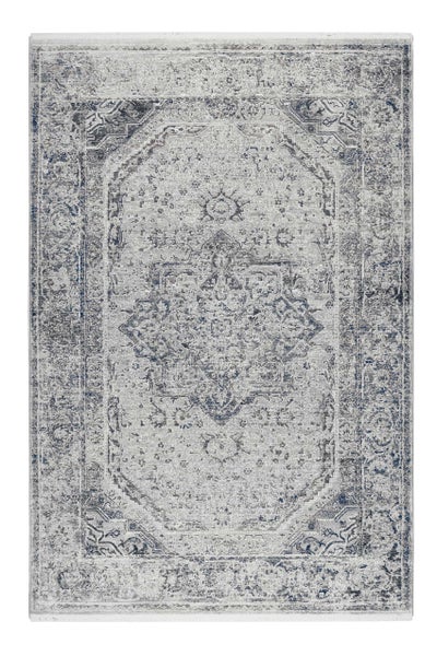 Teppich Grau Blau Vintage Kurzflor SoHo Touch WECONhome 120x170 cm