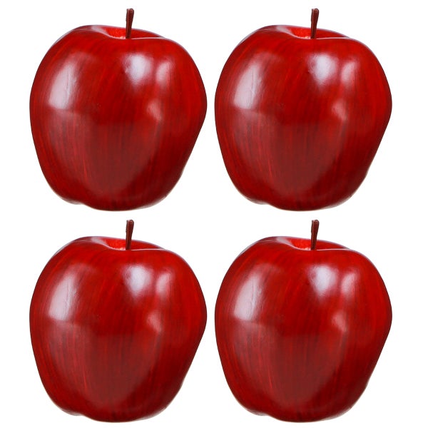 Vier rote Äpfel