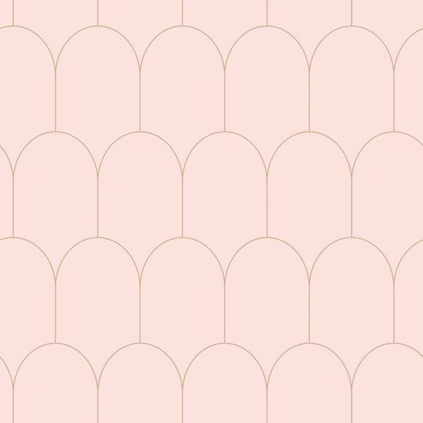 Tapete mit Art-Déco-Muster aus Bögen