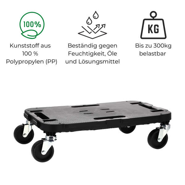 Transportroller Rollbrett Transportrollen Rollbrett Werkstatt Pflanzen Rollbretter Transport Möbelrollen flach Pflanzenroller eckig Transporthilfe mit Rollen