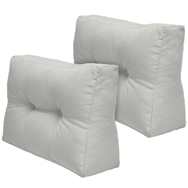 Beautissu ECO Elements Palettenkissen Rücken 60x40x20cm Hellgrau (2tlg)