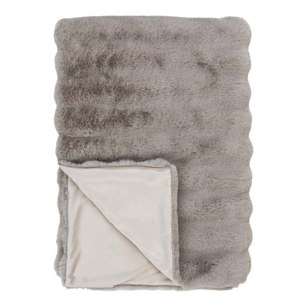 Galena Plaid 130x180cm imitiertes fell beige. 130 X 180 X 2 cm