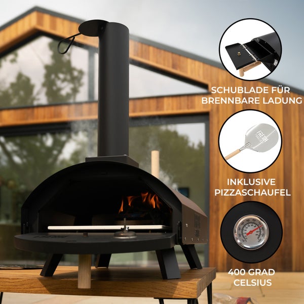 Klassischer Outdoor-Pizzaofen