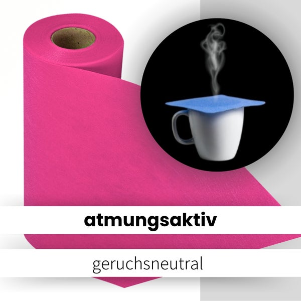Sensalux Tischläufer, Länge: 25m, stoffähnliches Vlies, Breite: 50cm, Beere