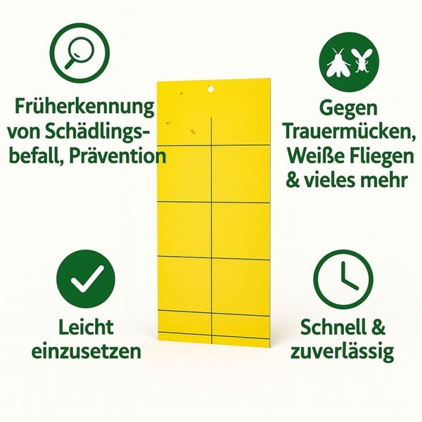 Gelbtafel zur Schädlingsbekämpfung für den Innenbereich