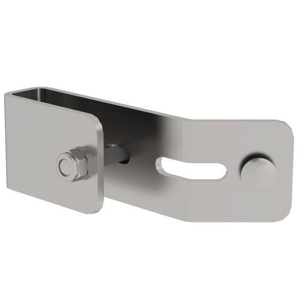 Metallhalterung mit Schraube und Befestigungsloch