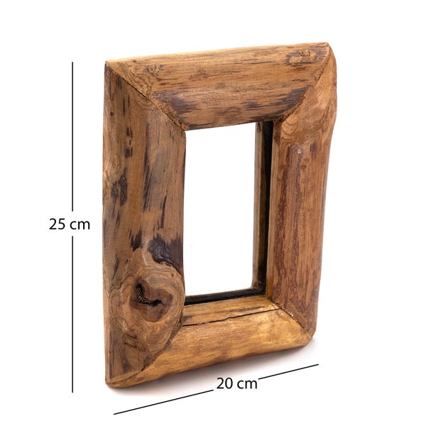 Wandspiegel Base C 25x20cm, Massivholz naturfarben