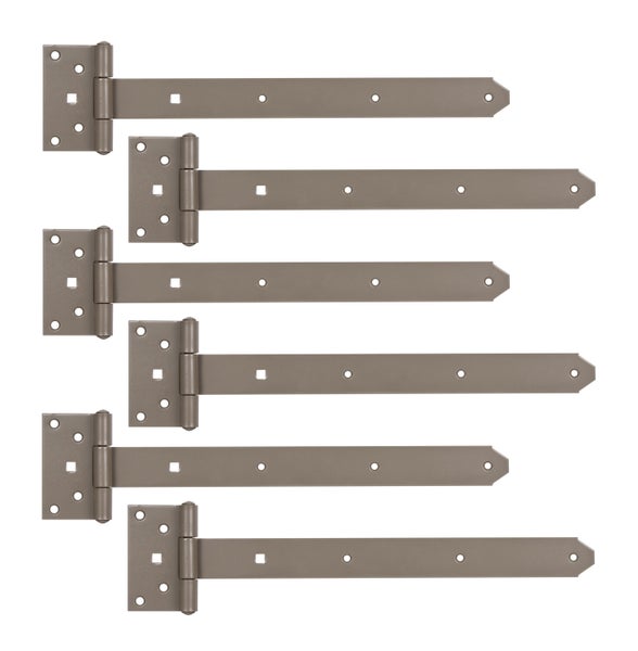Set aus sechs stabilen Kreuzgehängen für Türen und Tore aus Metall