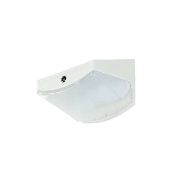 Weiße Deckenleuchte mit klarem Lampenschirm