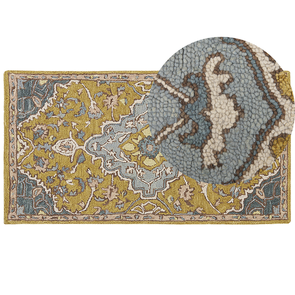 Teppich MUCUR Gelb 80 x 150 cm Wolle
