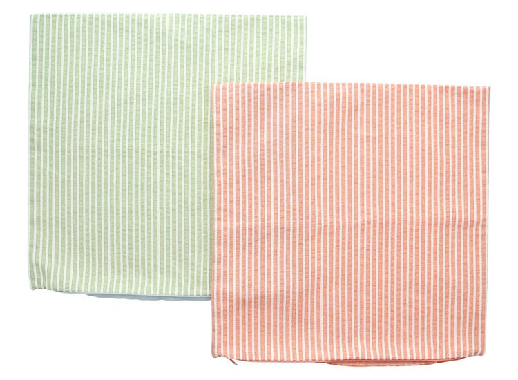 FRANK FLECHTWAREN | Kissenhülle Streifeneffekt, 2er Set, POLYESTER, BAUMWOLLE, 45 x 45 cm